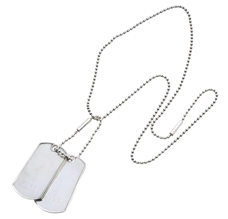 グッチ シルバー SV925 シルバー プレート ネックレス ユニセックス GUCCI 中古