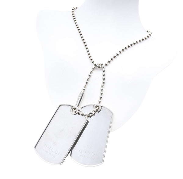 グッチ シルバー SV925 シルバー プレート ネックレス ユニセックス GUCCI 中古