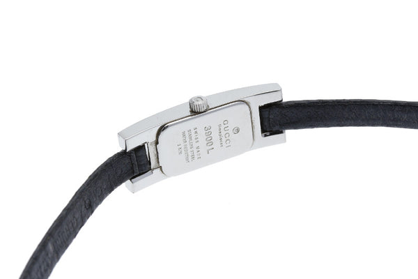 グッチ 3900L シルバー ステンレススチール 腕時計 レディース GUCCI クオーツ ブラック文字盤文字盤 【中古】