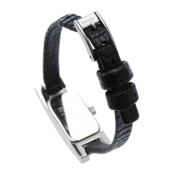 グッチ 3900L シルバー ステンレススチール 腕時計 レディース GUCCI クオーツ ブラック文字盤文字盤 【中古】