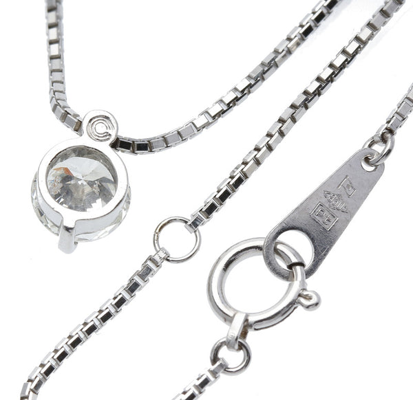 Pt900 プラチナ Pt850 プラチナ ダイヤ0.706ct ネックレス レディース 中古