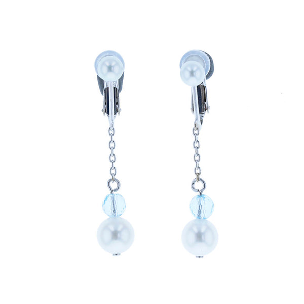 タサキ K18WG ホワイトゴールド パール6.8mm パール4.5mm イヤリング レディース TASAKI 【中古】