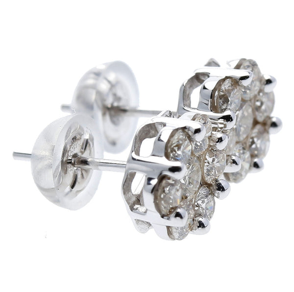 K18ホワイトゴールド ダイヤ0.50×2ct ピアス  中古