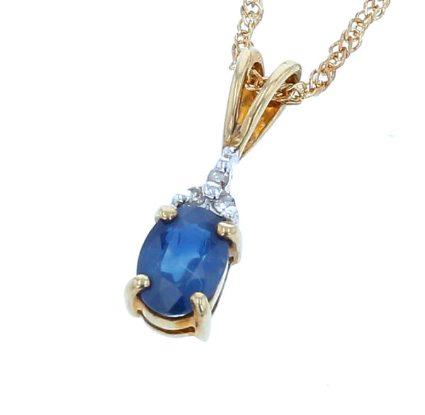K18イエローゴールド サファイア0.53ct ネックレス  中古