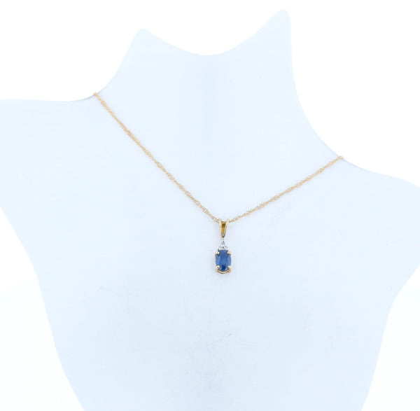 K18イエローゴールド サファイア0.53ct ネックレス  中古
