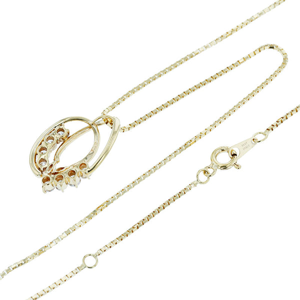 K18YG イエローゴールド ダイヤ0.87ct ネックレス レディース 【中古】