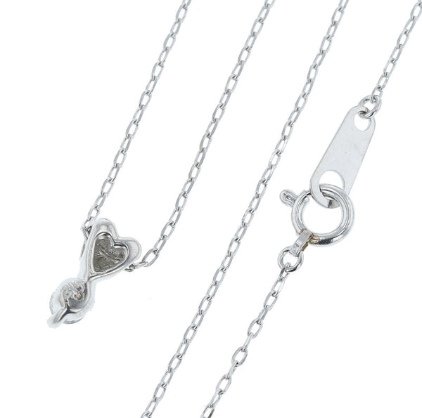 Pt900 プラチナ Pt850 プラチナ ダイヤ0.12ct ネックレス レディース 【中古】