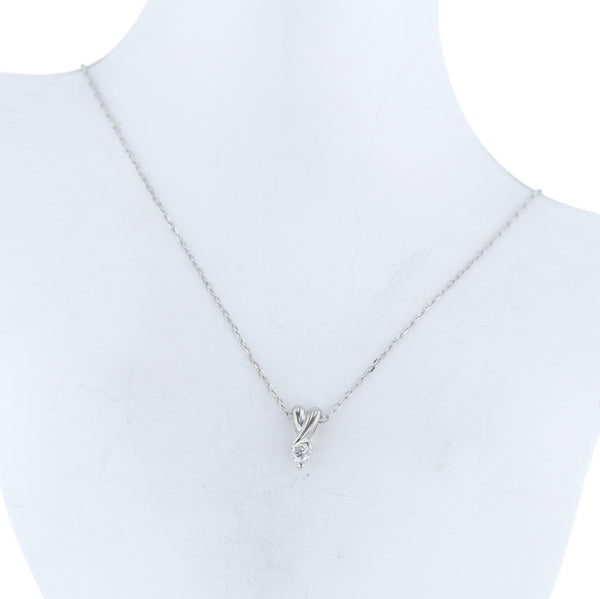 Pt900 プラチナ Pt850 プラチナ ダイヤ0.12ct ネックレス レディース 【中古】