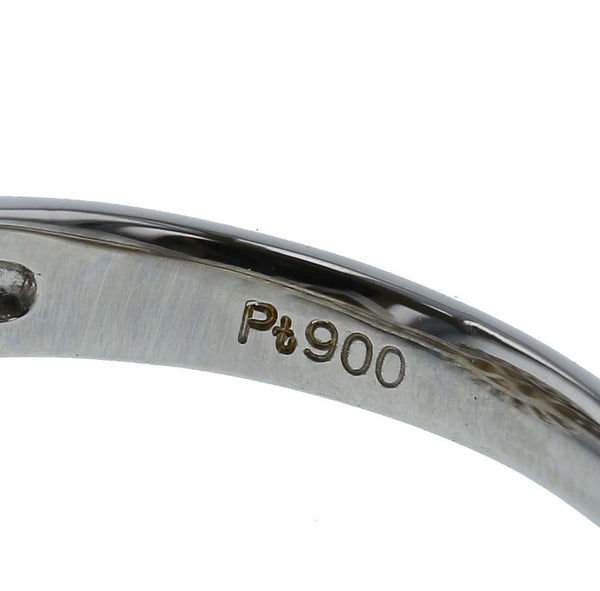 Pt900 プラチナ 白蝶パール10.5mm ダイヤ0.63ct リング 指輪 レディース 16号 中古