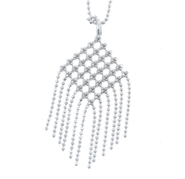 ティファニー フラワー チェーン シャンデリア フリンジ K18WG ホワイトゴールド ネックレス  TIFFANY&Co. 中古