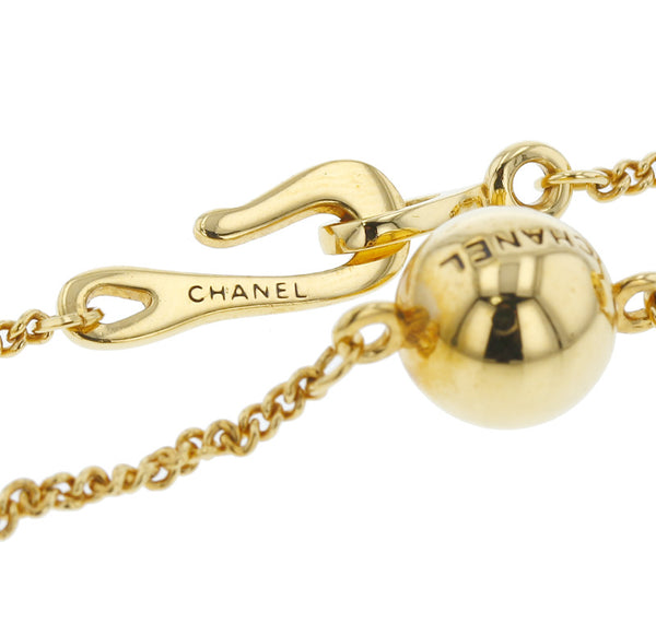 シャネル メッキ 珠11mm 字母ロゴ ブレスレット  CHANEL 98　P刻印 中古