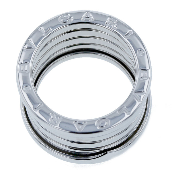 ブルガリ ビーゼロワン 5バンド K18WG ホワイトゴールド リング 指輪  BVLGARI 9号 中古