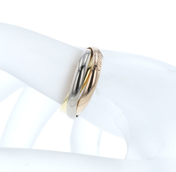 カルティエ K18YG イエローゴールド K18PG ピンクゴールド K18WG ホワイトゴールド トリニティ リング 指輪 レディース CARTIER 10号 中古