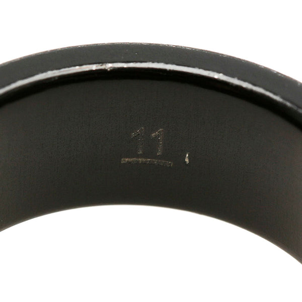 グッチ  ブラック メタル アイコン リング 指輪 レディース GUCCI 11号 【中古】