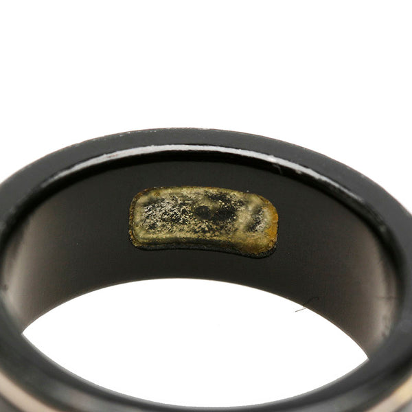 グッチ  ブラック メタル アイコン リング 指輪 レディース GUCCI 11号 【中古】