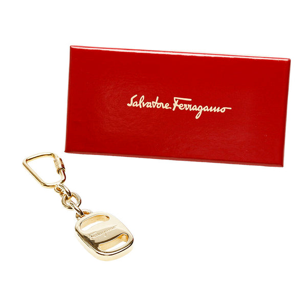 サルヴァトーレフェラガモ ヴァラ ゴールド 真鍮 キーホルダー レディース Salvatore Ferragamo 【中古】