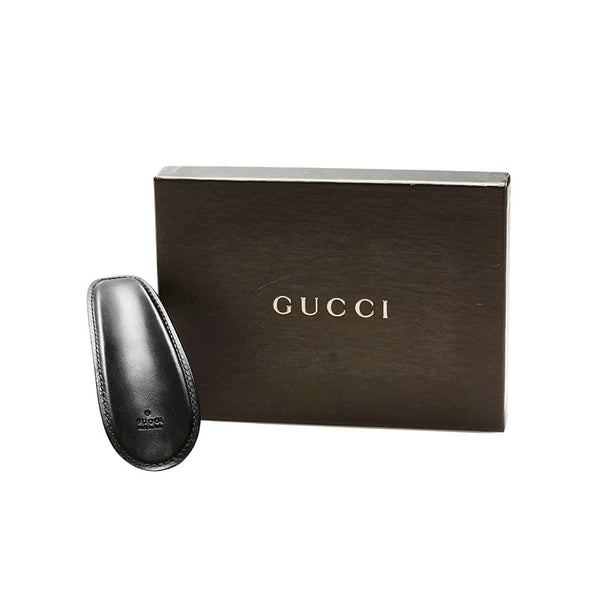 グッチ ブラック レザー 靴ベラ メンズ GUCCI 【中古】