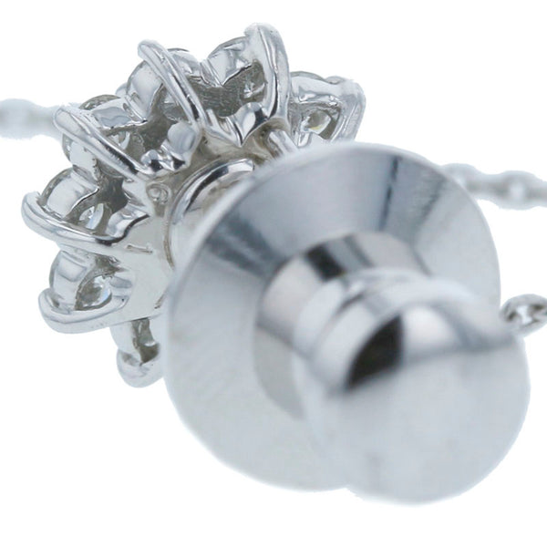 Pt900 プラチナ サファイア0.61ct ダイヤ0.46ct ピン ブローチ レディース 中古