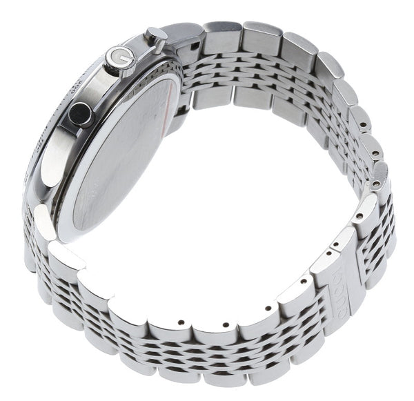 グッチ Gタイムレスクロノ 126.2 シルバー ステンレススチール 腕時計 メンズ GUCCI クオーツ ブラック文字盤 【中古】