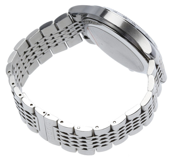 グッチ Gタイムレスクロノ 126.2 シルバー ステンレススチール 腕時計 メンズ GUCCI クオーツ ブラック文字盤 【中古】