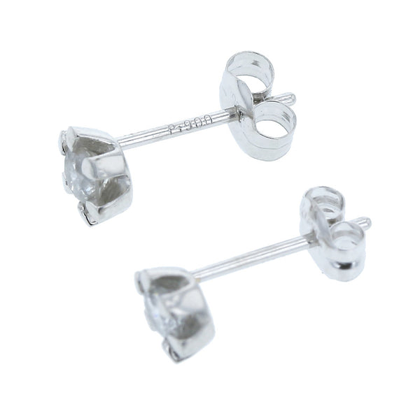Pt900 プラチナ ダイヤ0.1ct×２ ピアス レディース 中古