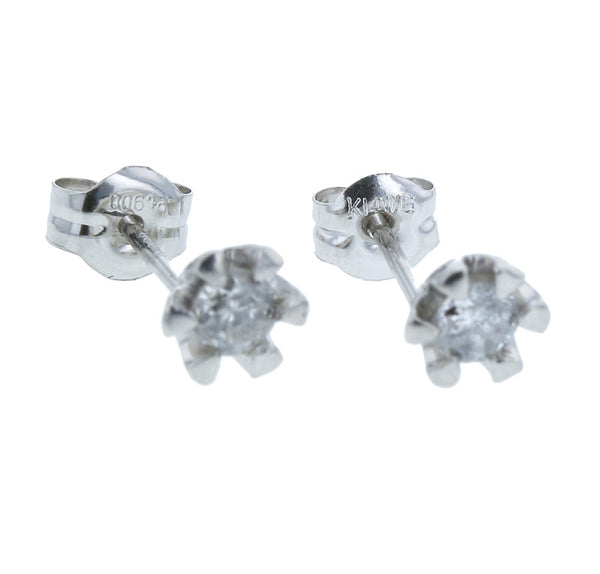 Pt900 プラチナ ダイヤ0.1ct×２ ピアス レディース 中古