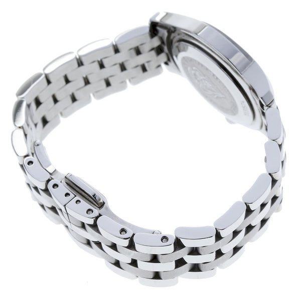 グッチ 5500L シルバー ステンレススチール 腕時計 レディース GUCCI クオーツ ブラック文字盤 【中古】