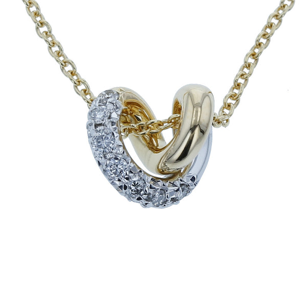 スタージュエリー Pt900 プラチナ ダイヤ0.14ct ネックレス レディース STAR JEWELRY 中古