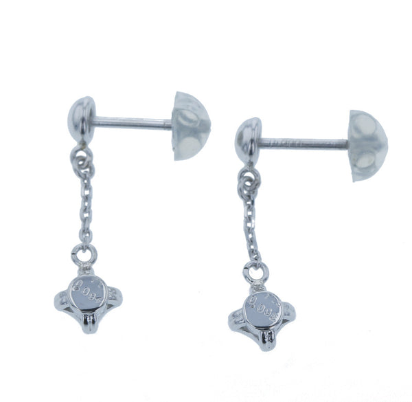 Pt900 プラチナ ダイヤ0.095ct ダイヤ0.094ct ピアス レディース 【中古】