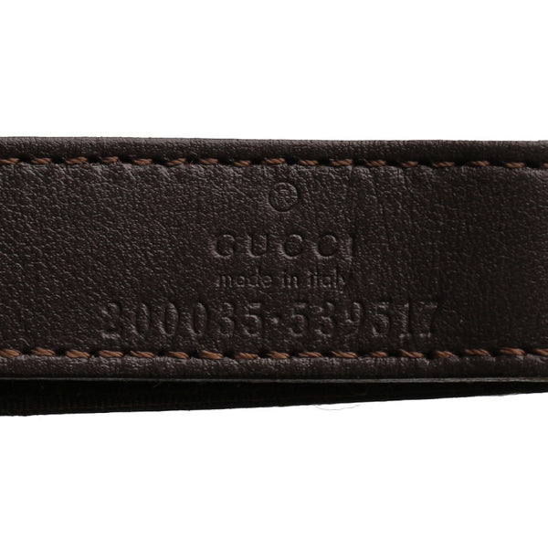 グッチ シェリーライン GGキャンパス 200035・539517 ブラウン キャンバス キャップ ユニセックス GUCCI 中古