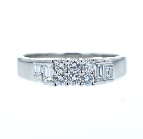 Pt900 プラチナ ダイヤ0.50ct リング 指輪 レディース 14号 中古