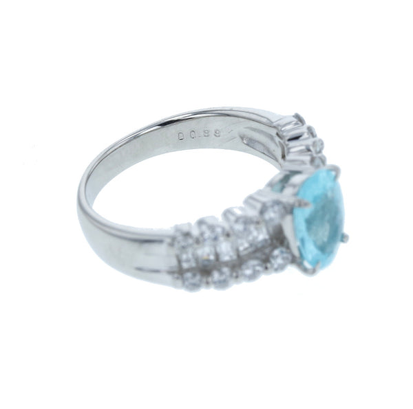 Pt900 プラチナ パライバトルマリン1.21ct ダイヤ0.89ct リング 指輪 レディース 12号 中古