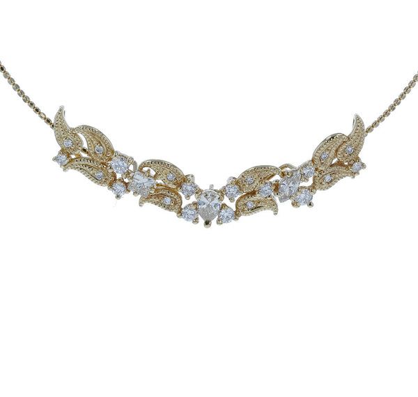 K18YG イエローゴールド ダイヤ0.66ct ネックレス レディース 中古