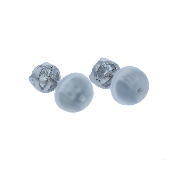 Pt900 プラチナ ダイヤ0.15ct×2 一粒 ピアス レディース 中古