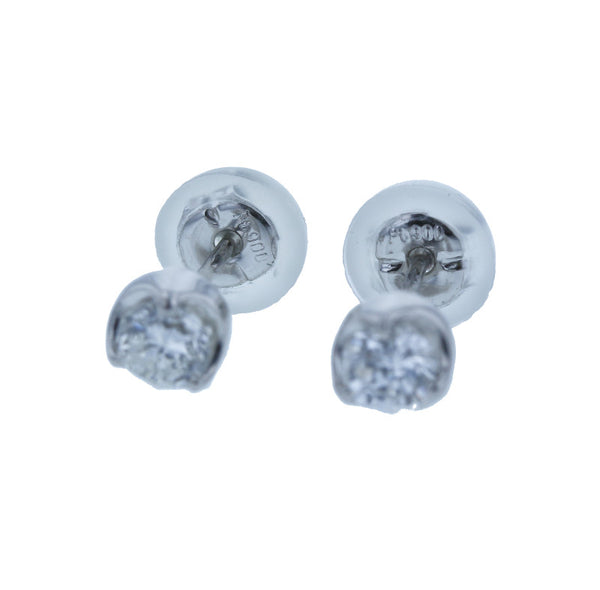 Pt900 プラチナ ダイヤ0.15ct×2 一粒 ピアス レディース 中古
