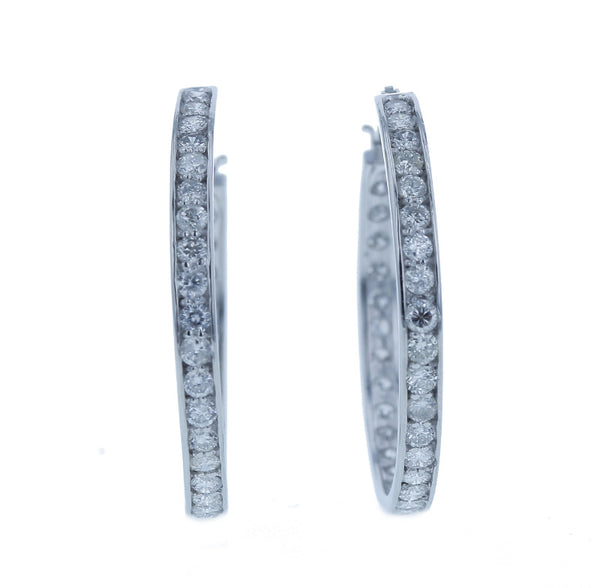 Pt900 プラチナ ダイヤ1.00ct×2 ピアス レディース 【中古】