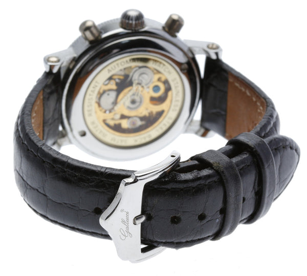 ガルーチ ブラック ステンレススチール 腕時計 メンズ 自動巻き ホワイト文字盤 【中古】