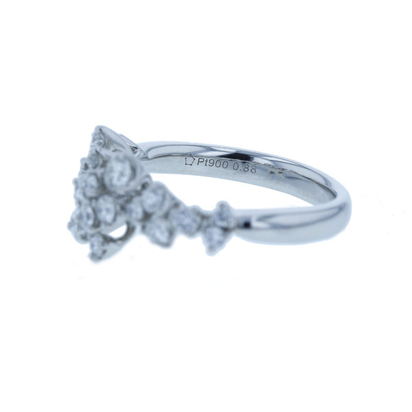 Pt900 プラチナ ダイヤ0.88ct リング 指輪 レディース 13号 中古