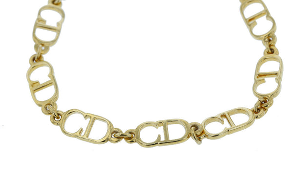 クリスチャンディオール メッキ ロゴ ブレスレット レディース Christian Dior 中古