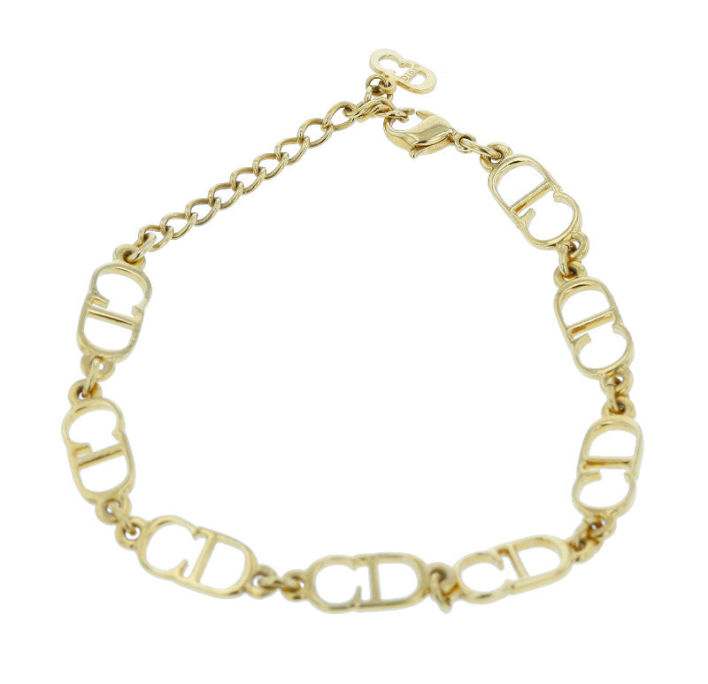 クリスチャンディオール メッキ ロゴ ブレスレット レディース Christian Dior 中古