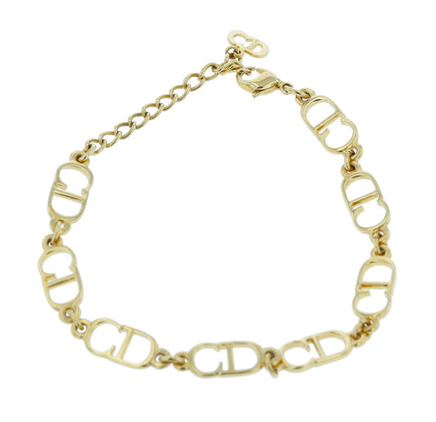 クリスチャンディオール メッキ ロゴ ブレスレット レディース Christian Dior 中古