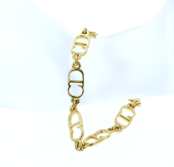 クリスチャンディオール メッキ ロゴ ブレスレット レディース Christian Dior 中古