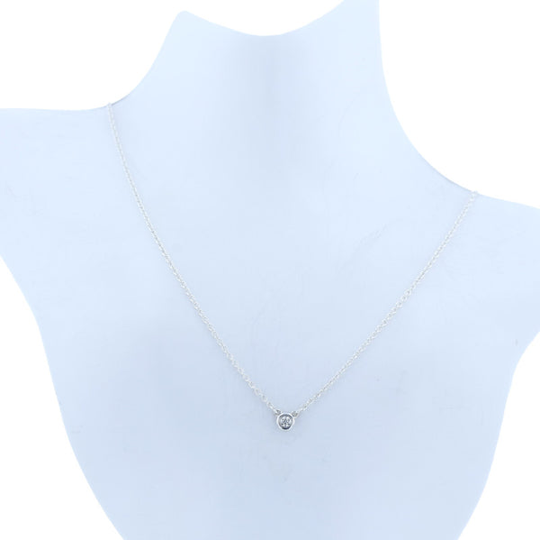 ティファニー SV925 シルバー ダイヤ 一粒 ネックレス レディース TIFFANY&Co. 中古