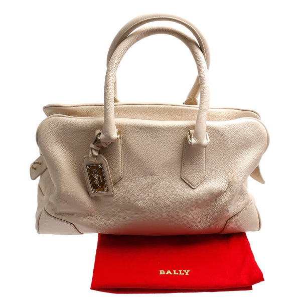 バリー アイボリー レザー ハンドバッグ レディース BALLY 中古
