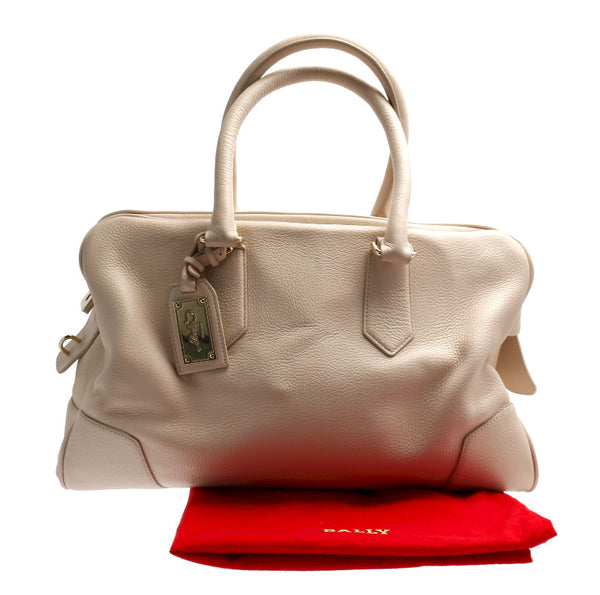バリー アイボリー レザー ハンドバッグ レディース BALLY 中古