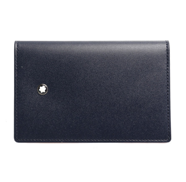モンブラン ネイビー 紺 レザー カードケース メンズ MONTBLANC 中古