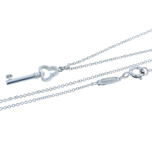 ティファニー SV925 シルバー トレフォイルキー ネックレス レディース TIFFANY&Co. 中古