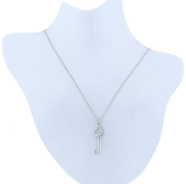ティファニー SV925 シルバー トレフォイルキー ネックレス レディース TIFFANY&Co. 中古