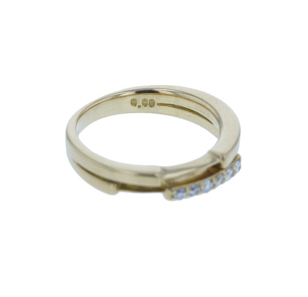 スタージュエリー K18 ゴールド ダイヤ0.06ct ピンキー リング 指輪 レディース STAR JEWELRY 3号 【中古】