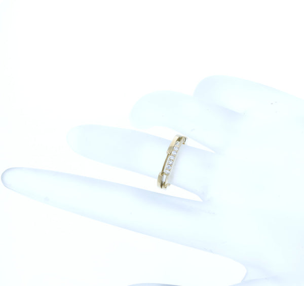 スタージュエリー K18 ゴールド ダイヤ0.06ct ピンキー リング 指輪 レディース STAR JEWELRY 3号 【中古】